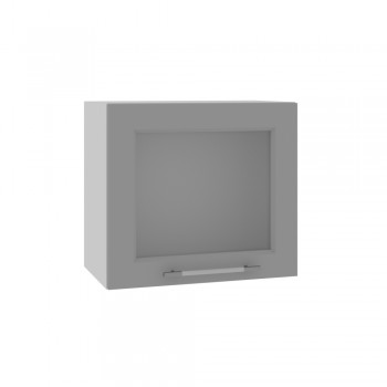 Гарда ВПГС 500 шкаф верхний горизонтальный со стеклом высокий (Серый Эмалит/корпус Серый) в Дивногорске - divnogorsk.mebel54.com | фото