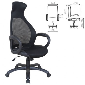Кресло офисное BRABIX Genesis EX-517 (черное) в Дивногорске - divnogorsk.mebel54.com | фото