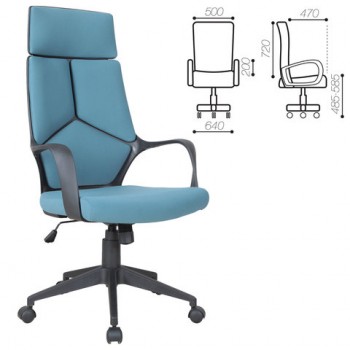 Кресло офисное BRABIX Prime EX-515 (голубая ткань) в Дивногорске - divnogorsk.mebel54.com | фото
