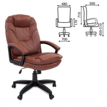Кресло офисное BRABIX Trend EX-568 (коричневый) в Дивногорске - divnogorsk.mebel54.com | фото