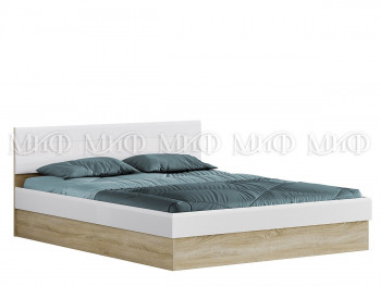 Кровать 1,4 спальня Фортуна (Дуб сонома/белый глянец) в Дивногорске - divnogorsk.mebel54.com | фото