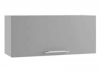 Квадро ПГ 800 шкаф верхний горизонтальный (Белый софт/корпус Серый) в Дивногорске - divnogorsk.mebel54.com | фото