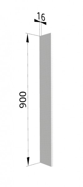 Панель торцевая (для шкафа верхнего торцевого высотой 900 мм) ВПТ 400 Мелисса (Графит скин) в Дивногорске - divnogorsk.mebel54.com | фото