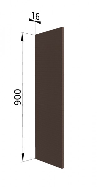 Панель торцевая ВП Квадро (для шкафа верхнего высокого) Шоколад кожа в Дивногорске - divnogorsk.mebel54.com | фото