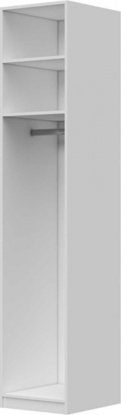 Шкаф ШР-1 зеркало, левый, Вива (Белый/Белый глянец/Платина) в Дивногорске - divnogorsk.mebel54.com | фото