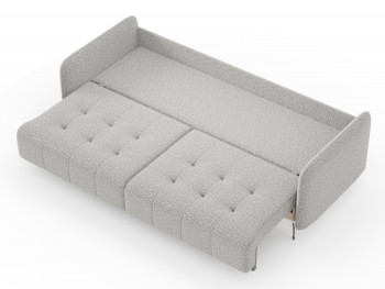 Валериан диван трёхместный прямой Светло-серый, ткань RICO FLEX 108 в Дивногорске - divnogorsk.mebel54.com | фото